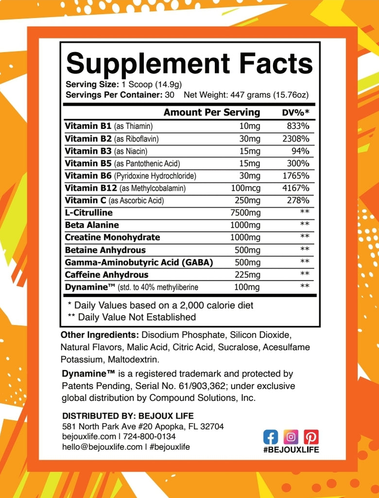 BEJOUX Pre Workout Powder